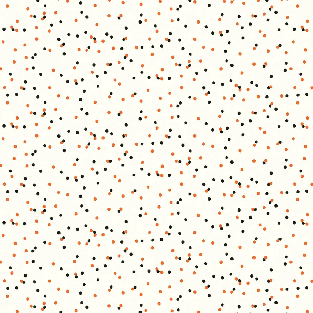 White Spots and Dots EQS Fabric Thread and Ink Hocus Pocus - The Sewing Studio