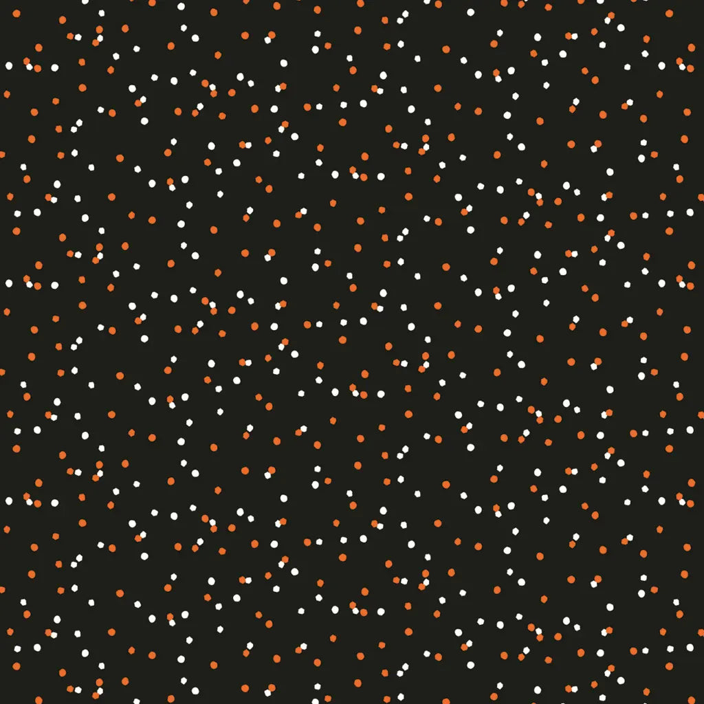 Black Spots and Dots EQS Fabric Thread and Ink Hocus Pocus - The Sewing Studio