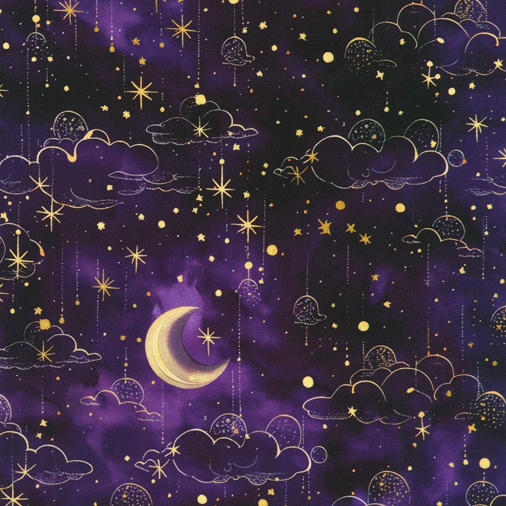 Multi-coloured Celestial EQS Fabric Robert Kauffman Stardust - The Sewing Studio