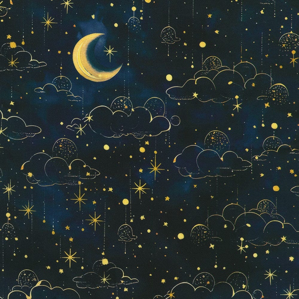 Multi-coloured Celestial EQS Fabric Robert Kauffman Stardust - The Sewing Studio