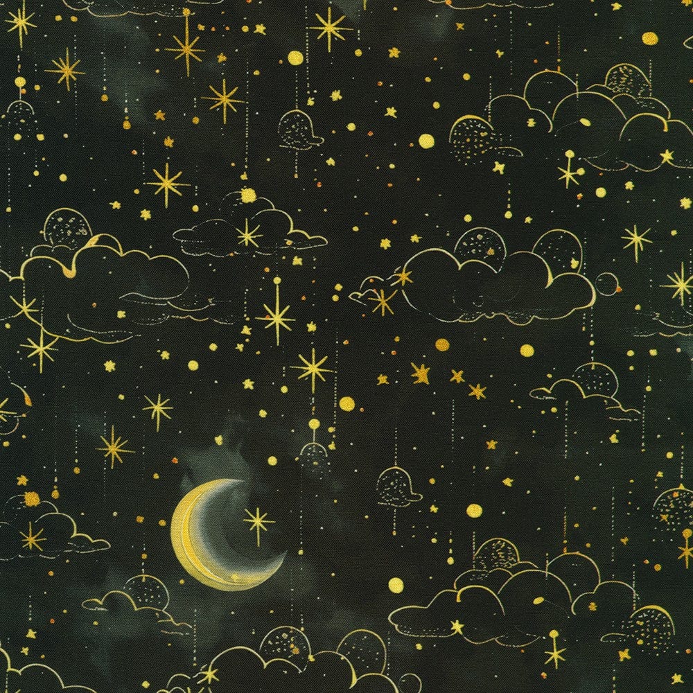 Multi-coloured Celestial EQS Fabric Robert Kauffman Stardust - The Sewing Studio