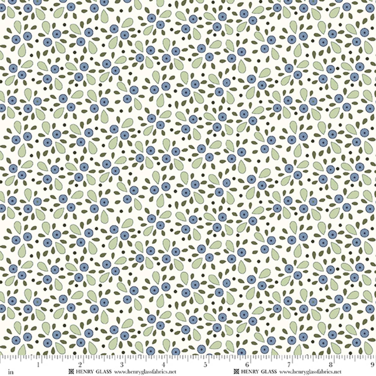 Creams and Naturals Floral EQS Fabric Henry Glass Wildflowers in Cream Forget Me Nots - The Sewing Studio