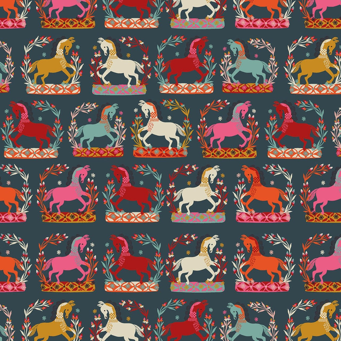 Multi-coloured Animals EQS Fabric Thread & Ink Fine Folk - The Sewing Studio