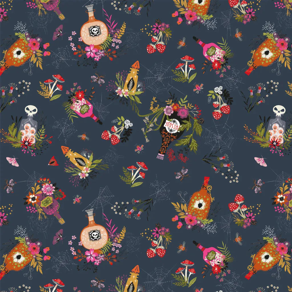Multi-coloured Halloween EQS Fabric Thread and Ink Hocus Pocus - The Sewing Studio