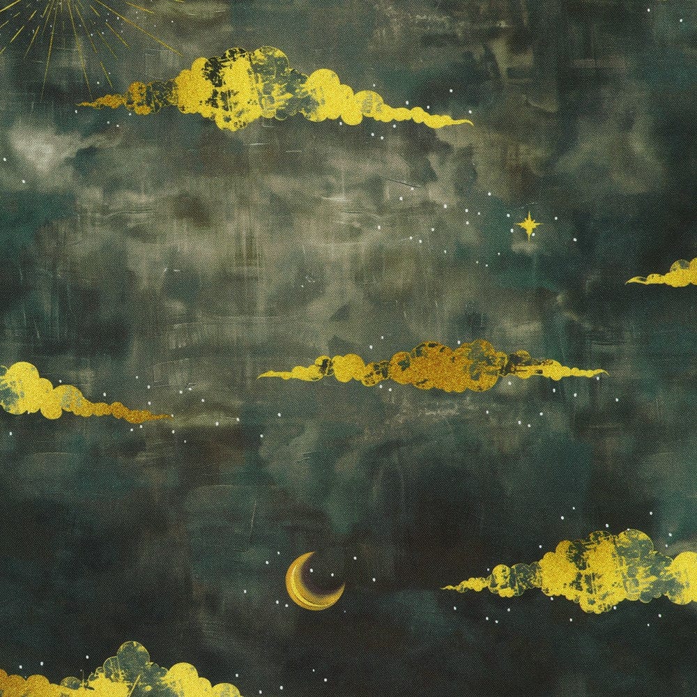 Multi-coloured Celestial EQS Fabric Robert Kauffman Stardust - The Sewing Studio