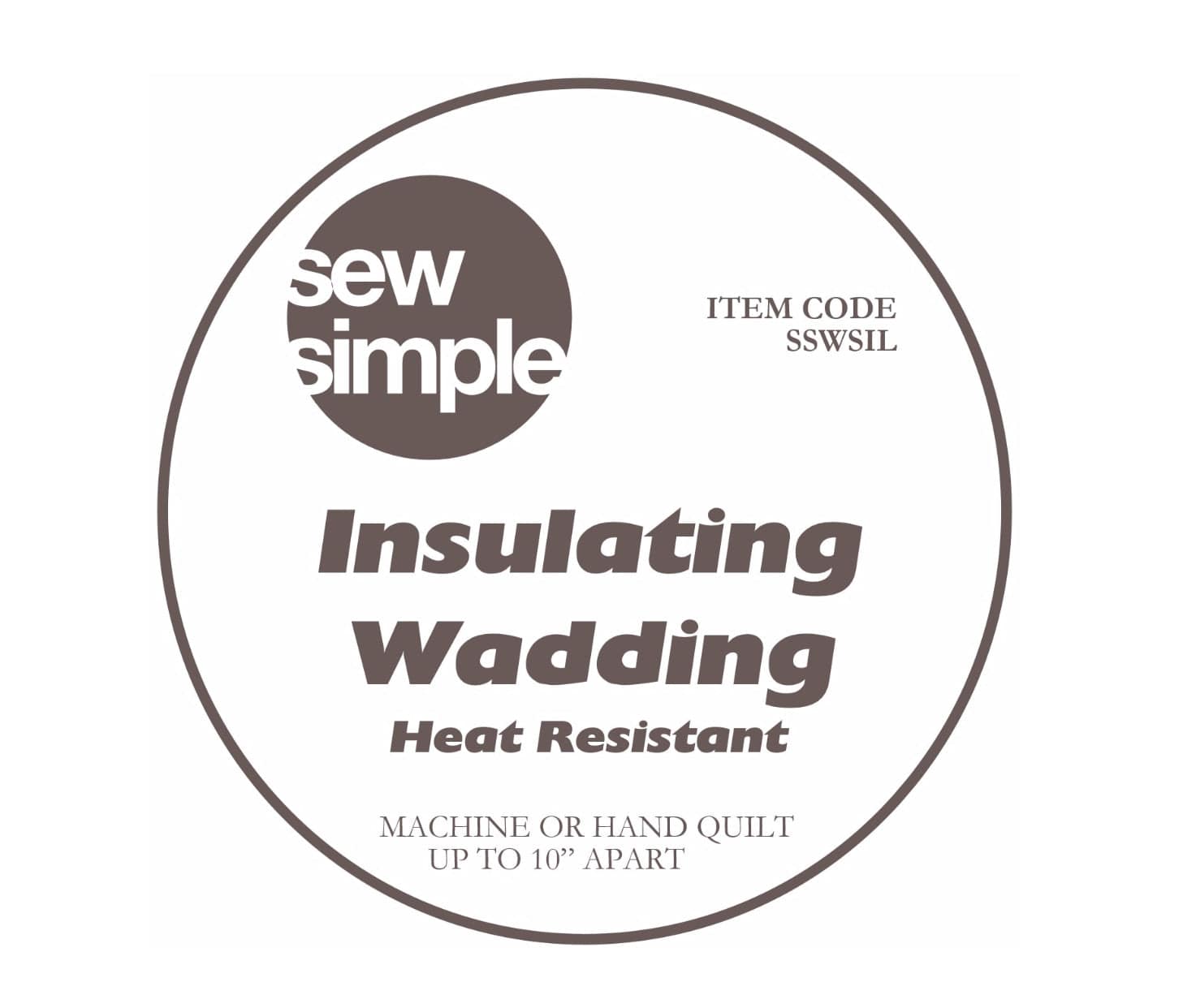 EQS Fabric Wadding Insulating Wadding Polyester & Mylor Film 44 Inch Wide  - The Sewing Studio