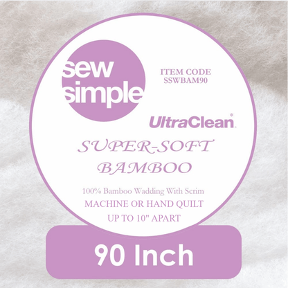 EQS Fabric Wadding Super Soft Wadding 100% Bamboo 90 Inch Wide - The Sewing Studio