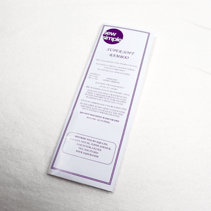 EQS Fabric Wadding Super Soft Wadding 100% Bamboo 90 Inch Wide - The Sewing Studio