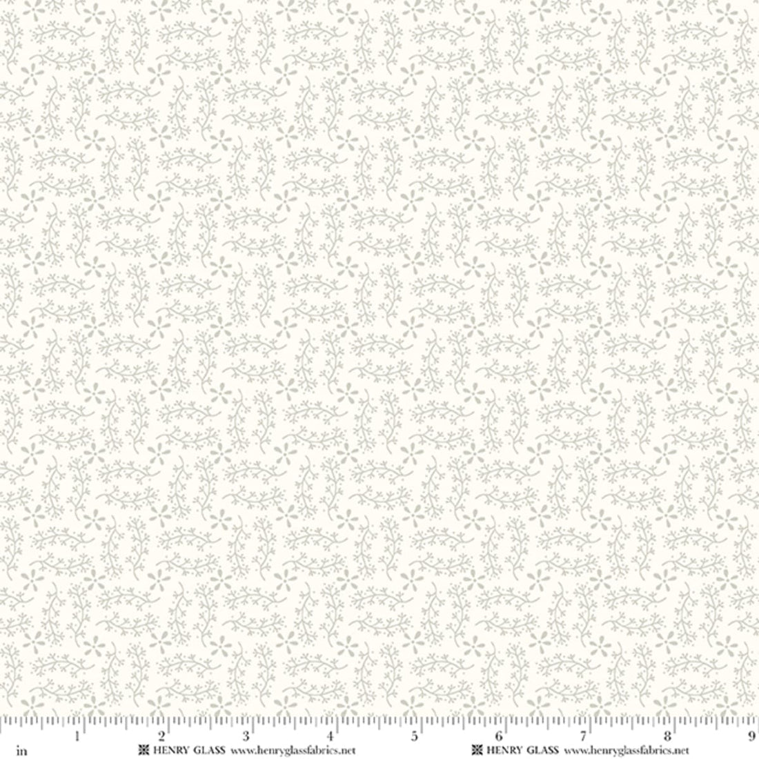 White Foliage EQS Fabric Henry Glass Wildflowers in White Vine - The Sewing Studio