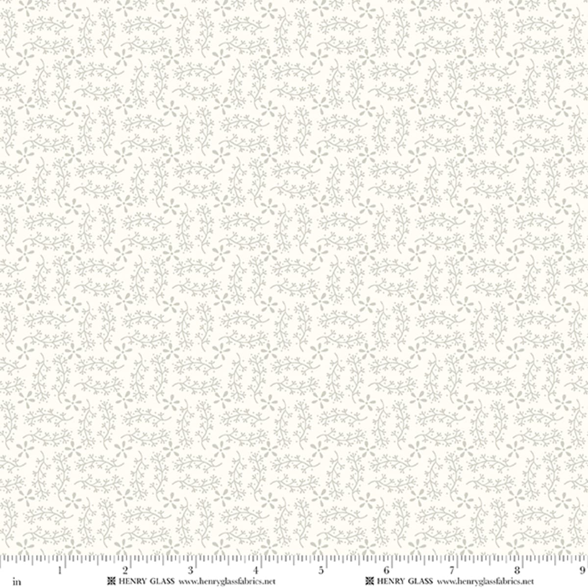 White Foliage EQS Fabric Henry Glass Wildflowers in White Vine - The Sewing Studio