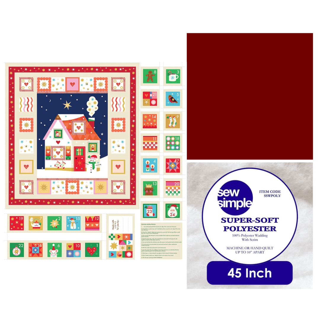 Thread & Ink Home For Christmas Advent Panel Bundle