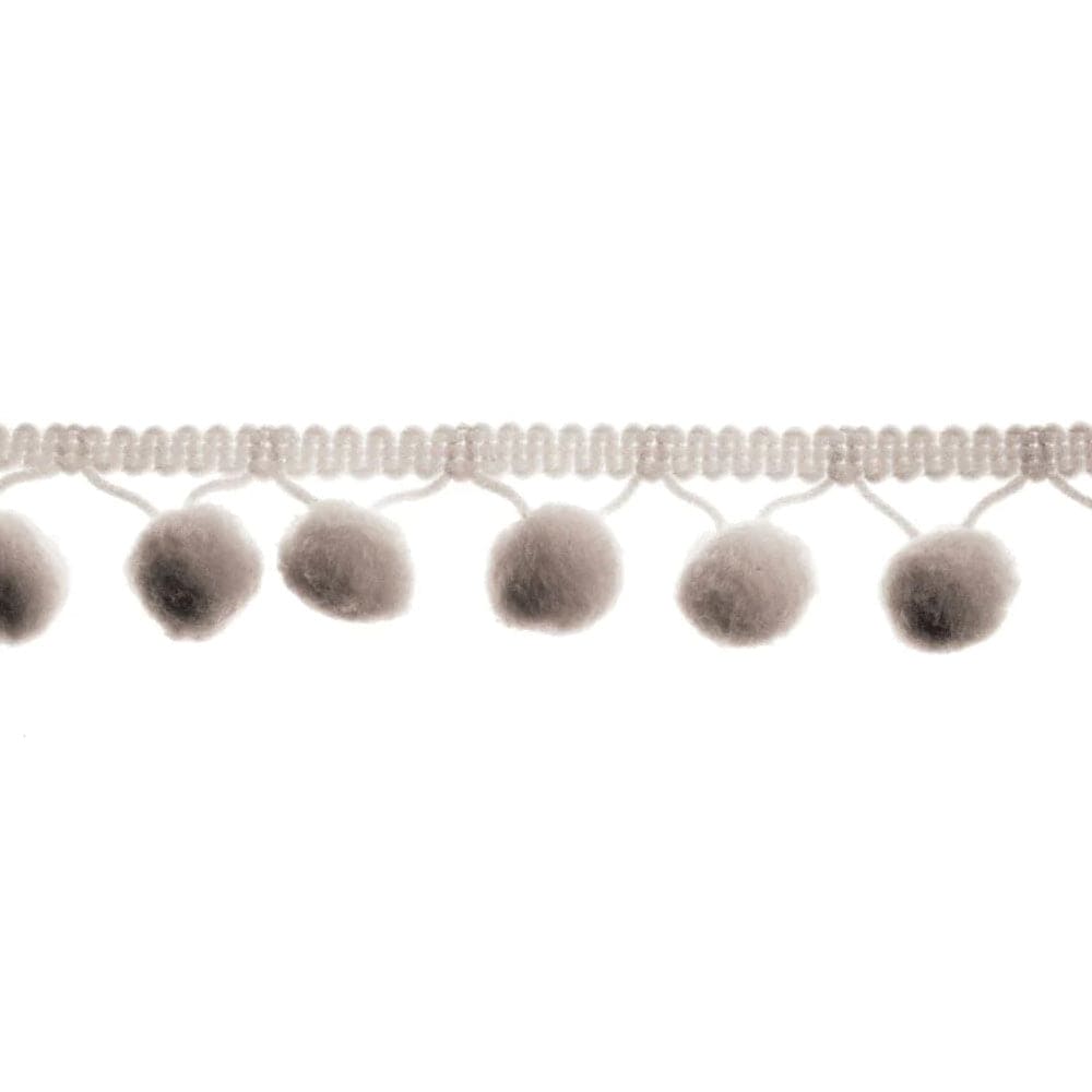 Essential Trimmings Craft Accessories Pom Pom Trim: 20mm: White  - The Sewing Studio