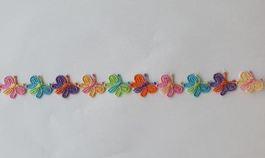 Essential Trimmings Lace Guipure Butterfly Lace Trim: 25mm: Multi-coloured  - The Sewing Studio for sale UK - The Sewing Studio