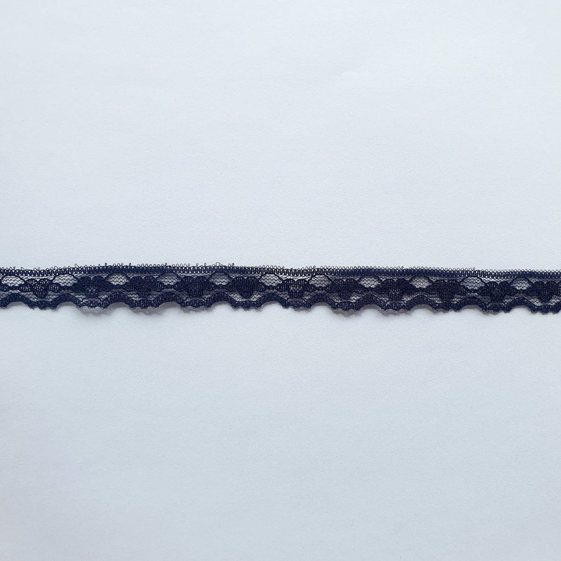 Essential Trimmings Lace Nylon Lace Trim: 15mm wide: Black. Price per metre.  - The Sewing Studio