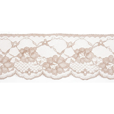 Essential Trimmings Lace Nylon Lace Trim: 70mm: Beige. Price per metre.  - The Sewing Studio for sale UK - The Sewing Studio