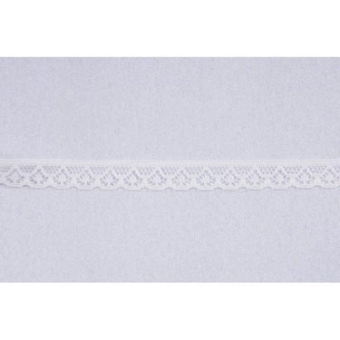 Essential Trimmings Lace Nylon Narrow Lace Trim: Cream: 10mm wide. Price per metre.  - The Sewing Studio for sale UK - The Sewing Studio