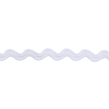 Essential Trimmings Ric Rac Polyester Ric Rac Trim: 14mm wide. White. Price per metre.  - The Sewing Studio for sale UK - The Sewing Studio