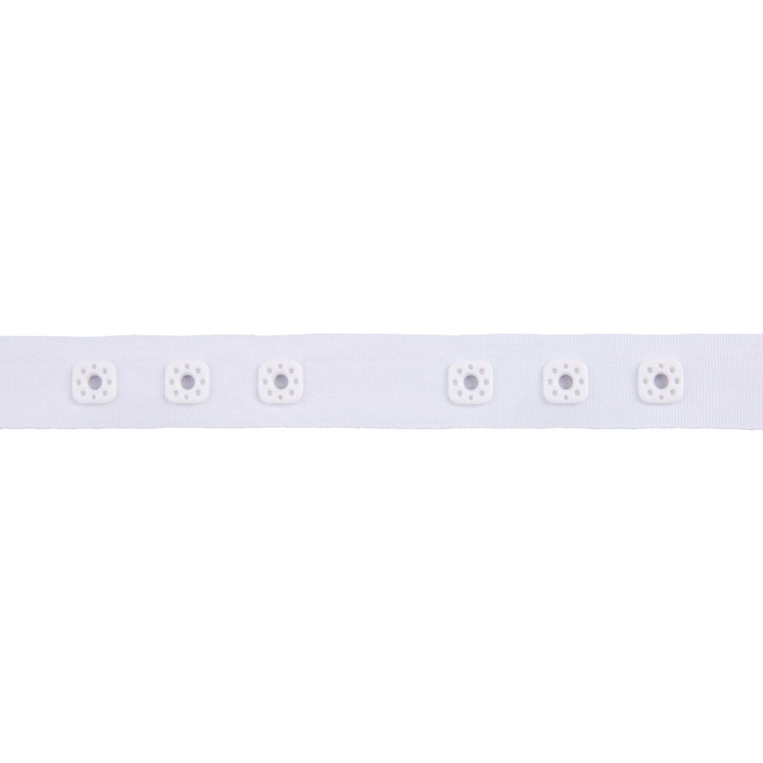 Essential Trimmings Tape White Snap Tape 17mm wide. Price per metre.  - The Sewing Studio