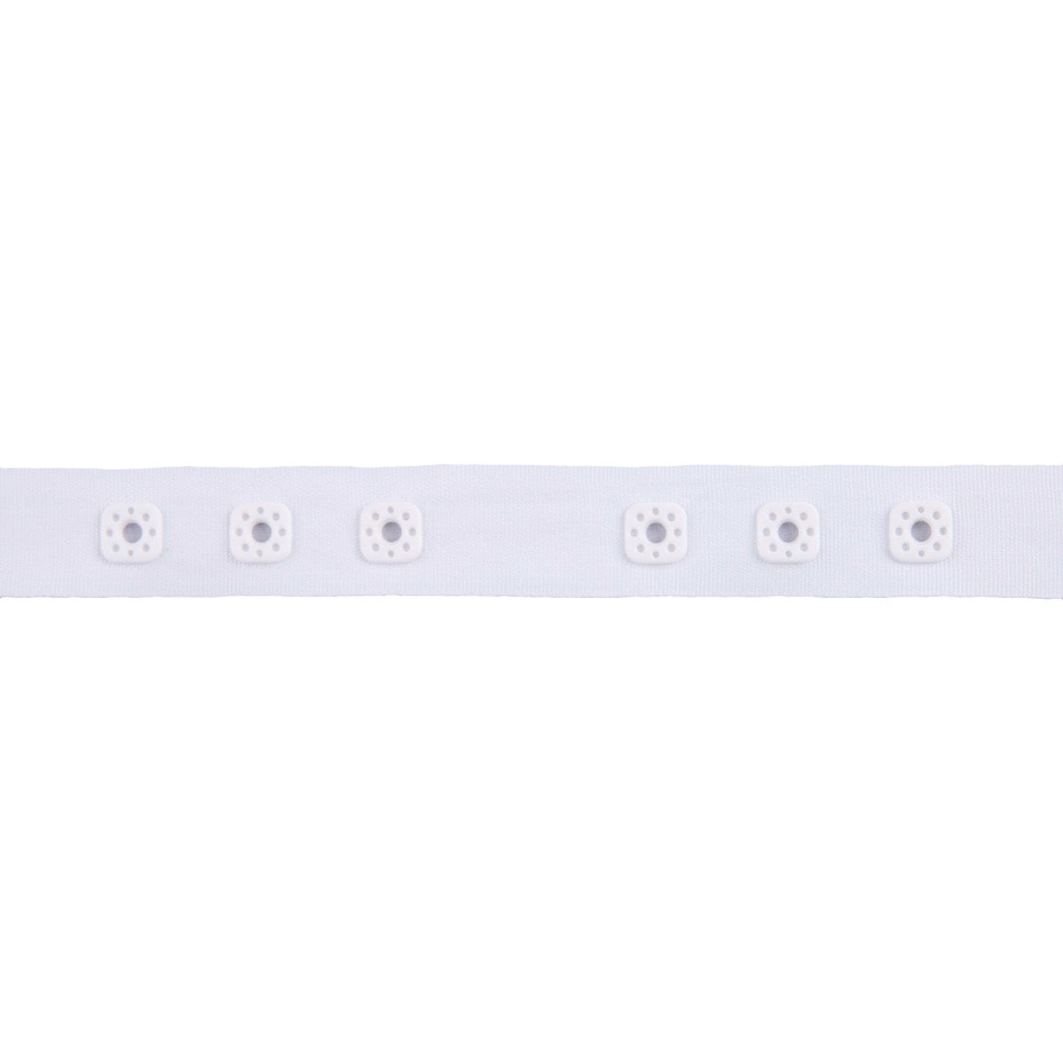 Essential Trimmings Tape White Snap Tape 17mm wide. Price per metre.  - The Sewing Studio