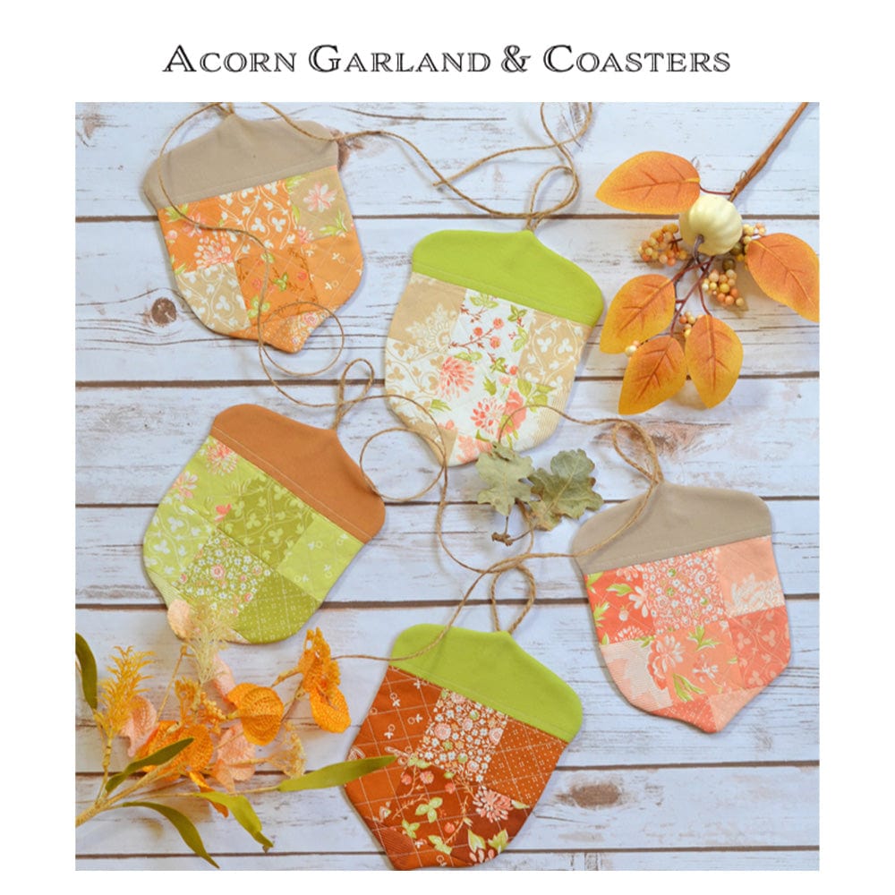 Fabric Editions Download Free Pattern: Cinnamon and Cream Acorn Garland  - The Sewing Studio