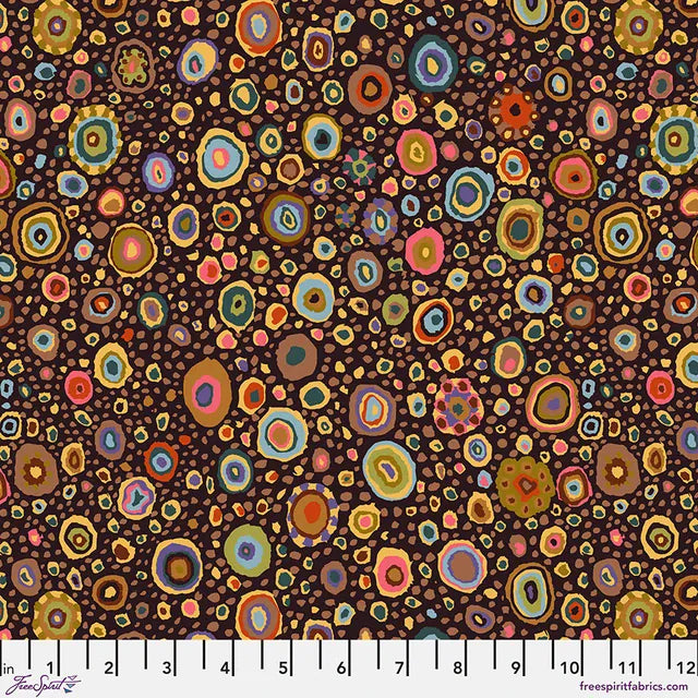 Brown Classic Prints, Spots and Dots Freespirit Fabric Kaffe Fassett Ode to Roman Glass in Byzantine - The Sewing Studio