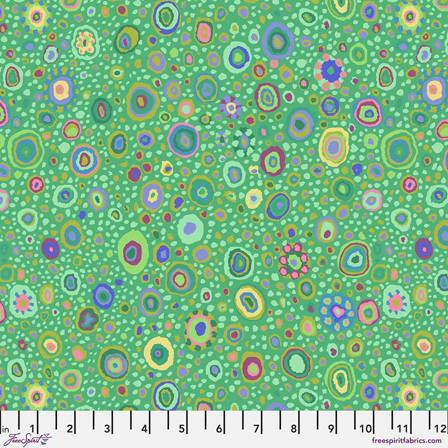 Green Classic Prints, Spots and Dots Freespirit Fabric Kaffe Fassett Ode to Roman Glass in Emerald - The Sewing Studio