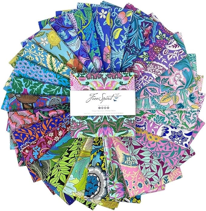 Freespirit Fabric Pre Cuts Kaffe Fassett And Morris & Co 5 Inch Squares  - The Sewing Studio