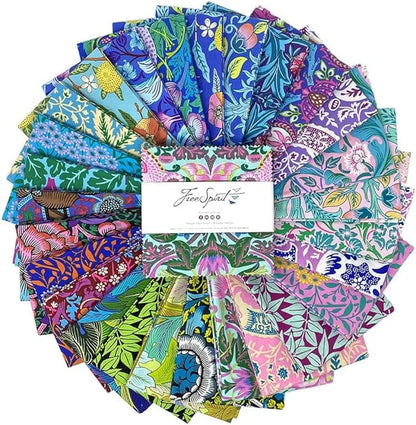 Freespirit Fabric Pre Cuts Kaffe Fassett And Morris & Co 5 Inch Squares  - The Sewing Studio