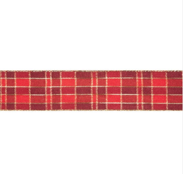 Groves Ribbon Premium Wire Edge Ribbon Tartan 38mm Wide  - The Sewing Studio
