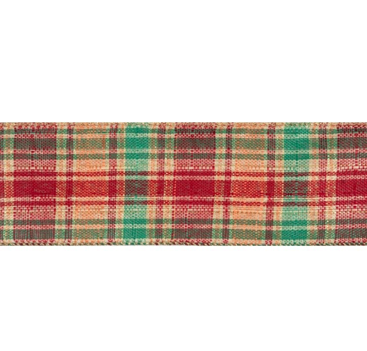 Groves Ribbon Premium Wire Edge Ribbon Tartan 63mm Wide  - The Sewing Studio
