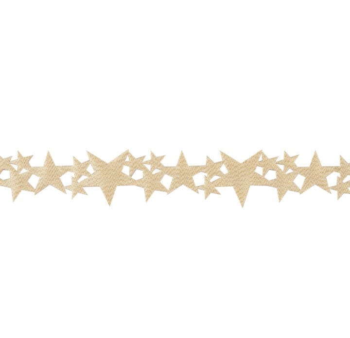 Groves Ribbon Ribbon Trim Metallic Star 35mm Wide  - The Sewing Studio