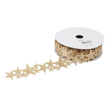 Groves Ribbon Ribbon Trim Metallic Star 35mm Wide  - The Sewing Studio for sale UK - The Sewing Studio