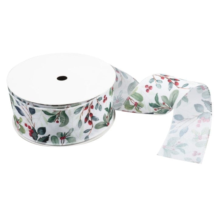 Groves Ribbon Premium Wire Edge Christmas Ribbon 63mm Wide  - The Sewing Studio