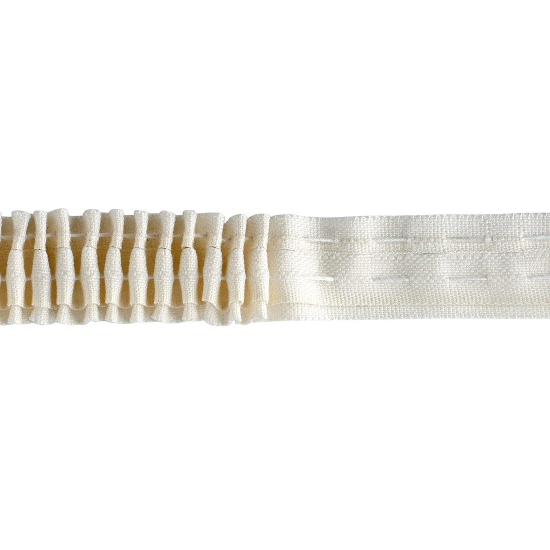 Hallis Hudson Eyelets & Fastenings Flanged Natural Curtain Lining Tape: Cream 27mm (1 inch wide). Price per metre  - The Sewing Studio