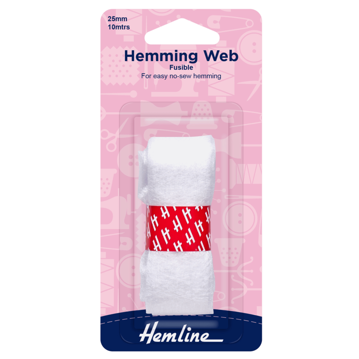 Hemline Dressmaking Supplies Fusible Hemming Web: 10m long x 25mm wide  - The Sewing Studio