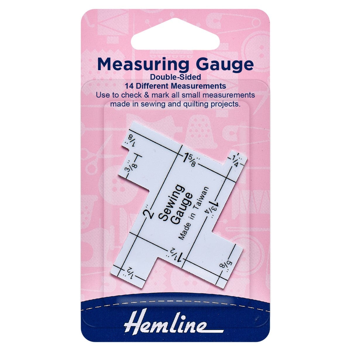 Hemline Dressmaking Supplies Measuring Gauge (double sided)  - The Sewing Studio