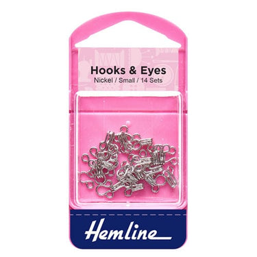 Hemline Eyelets & Fastenings Hook and Eye Nickel Size 1  - The Sewing Studio for sale UK - The Sewing Studio