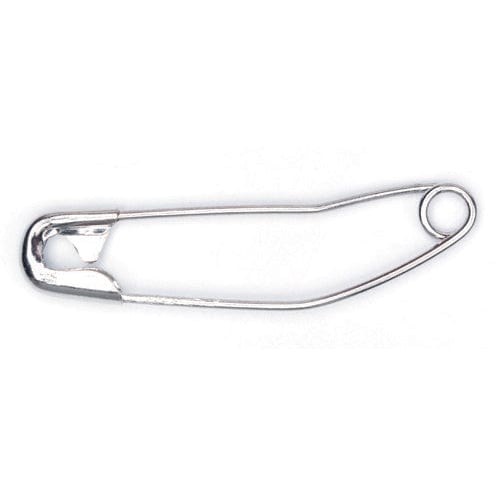 Hemline Pins Curved Safety Pins: Nickel: 38mm: 60 Pieces  - The Sewing Studio