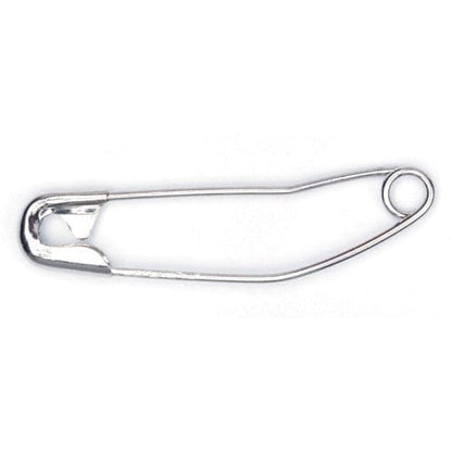 Hemline Pins Curved Safety Pins: Nickel: 38mm: 60 Pieces  - The Sewing Studio