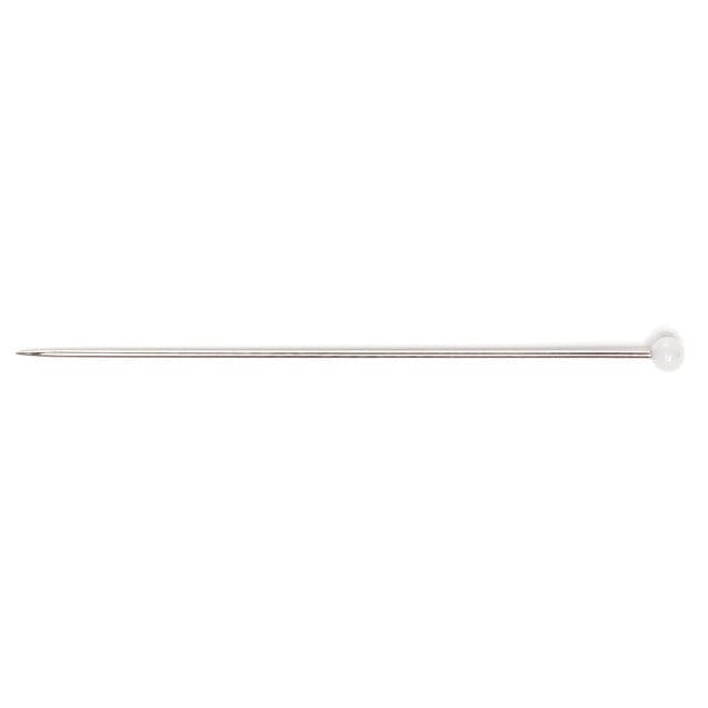 Hemline Pins Pins: Glass Head: 51mm: Nickel: 110 Pieces  - The Sewing Studio