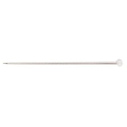 Hemline Pins Pins: Glass Head: 51mm: Nickel: 110 Pieces  - The Sewing Studio