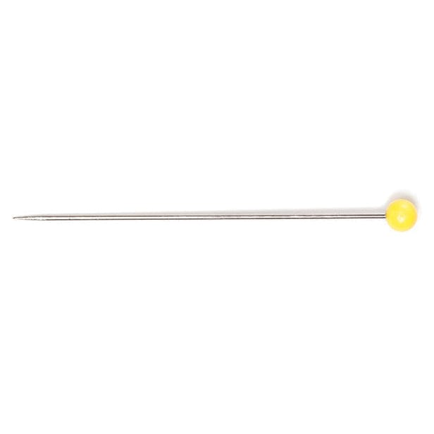 Hemline Pins Pins: Quilters Glass Head: 45mm: Nickel: 100 Pieces  - The Sewing Studio