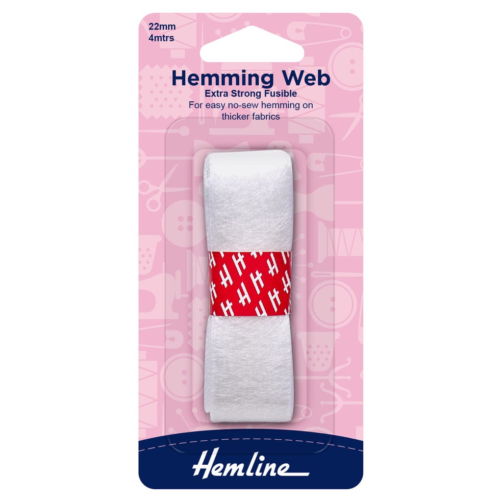 Hemline Quilting Accessories Fusible Hemming Web: Extra Strong: 4m long x 22mm wide  - The Sewing Studio