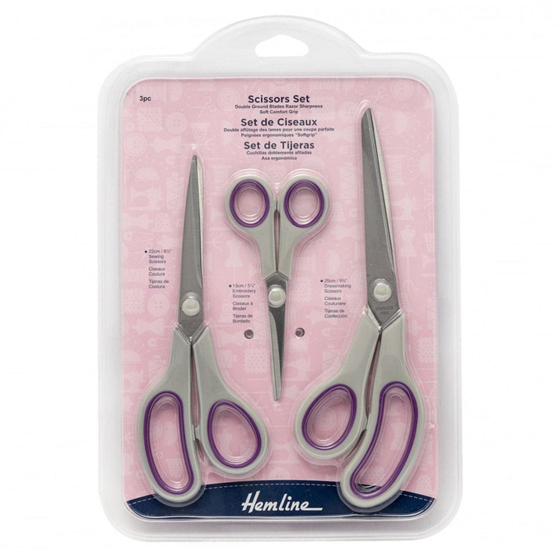 Hemline Scissors Scissor Set: 3 Piece set  - The Sewing Studio
