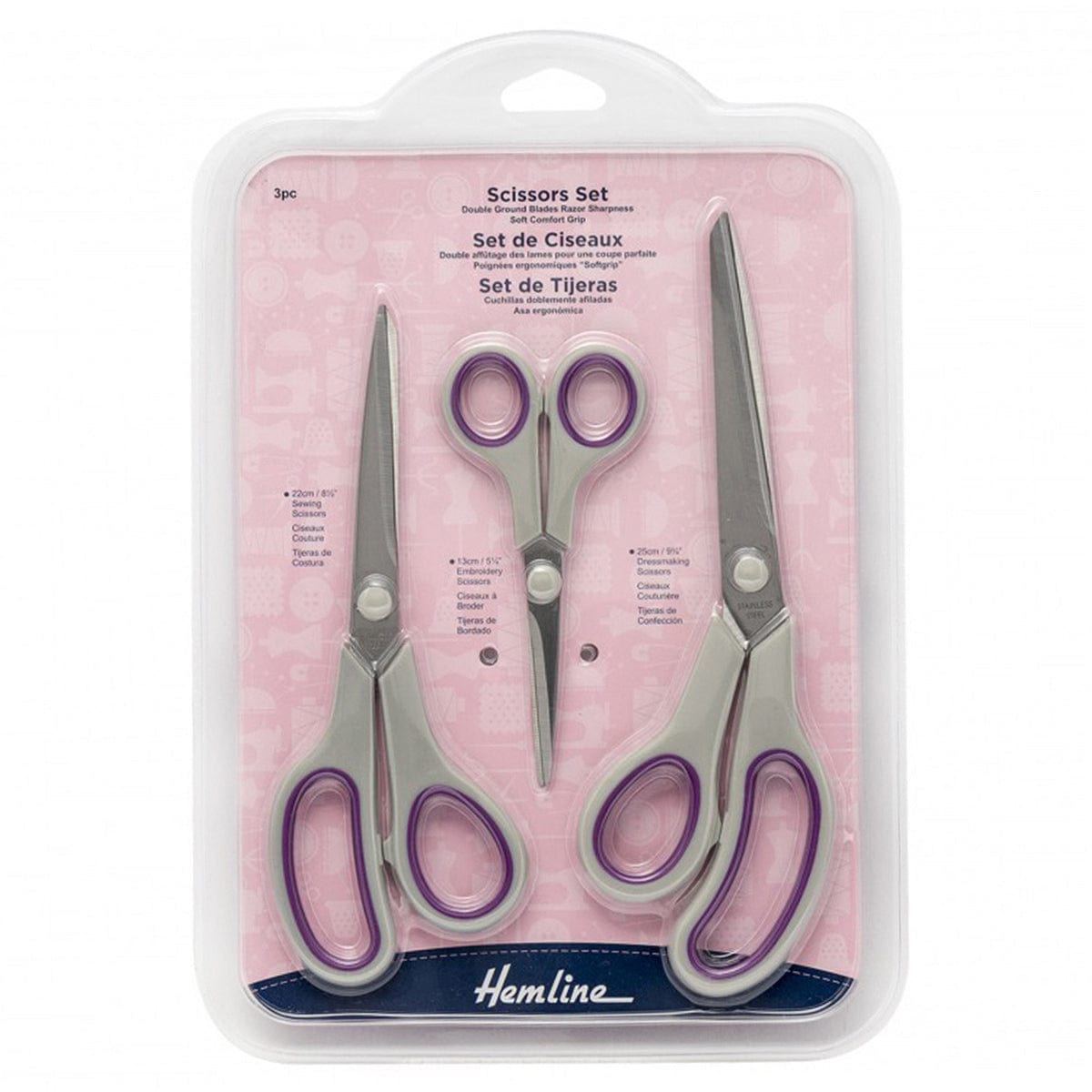 Hemline Scissors Scissor Set: 3 Piece set  - The Sewing Studio
