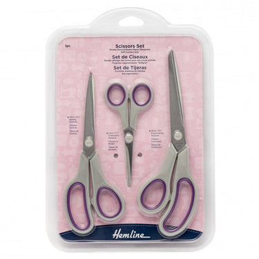 Hemline Scissors Scissor Set: 3 Piece set  - The Sewing Studio for sale UK - The Sewing Studio