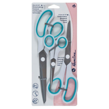 Hemline Scissors Scissor Set: 3 Piece set  - The Sewing Studio for sale UK - The Sewing Studio