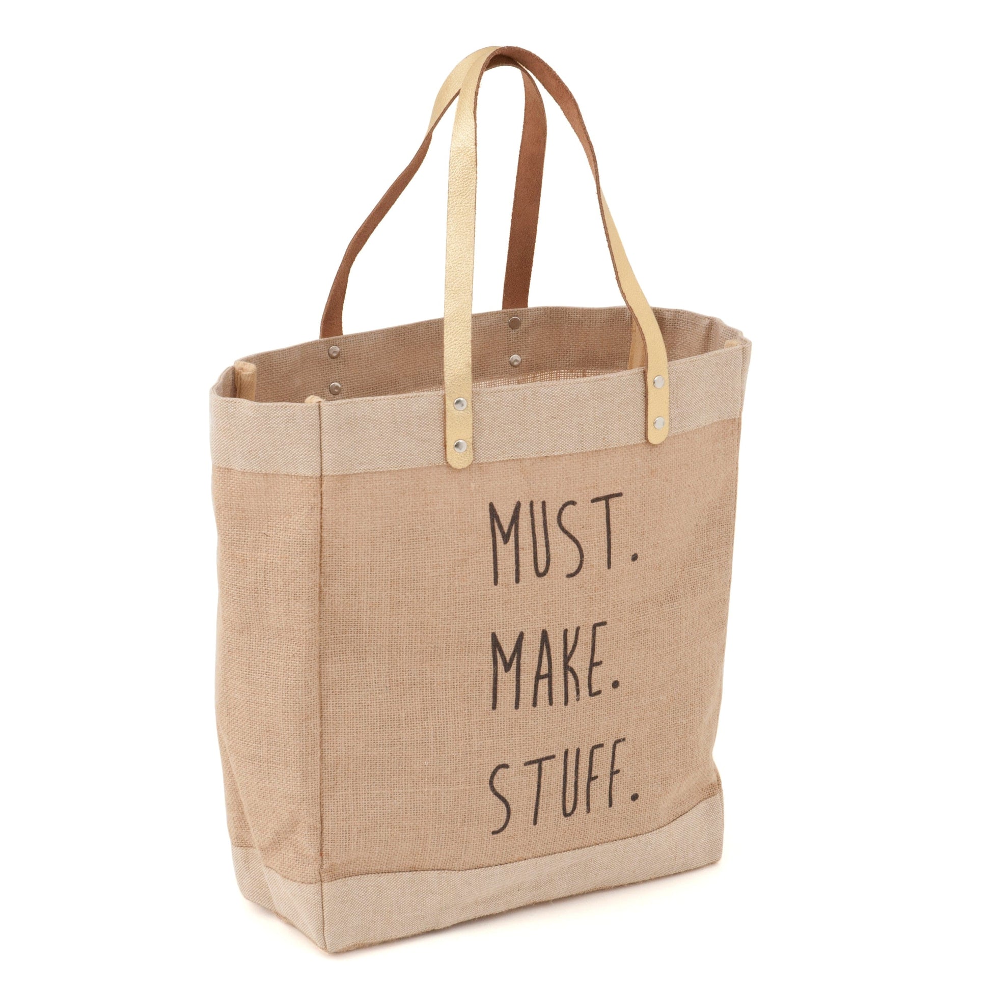 HobbyGift Bags Craft Tote Bag: Must Make Stuff. Hessian and linen  - The Sewing Studio