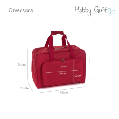 HobbyGift Bags Sewing Machine Bag Red Fits Standard Domestic Sewing Machine  - The Sewing Studio