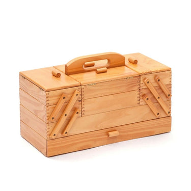 HobbyGift Sewing Tins and Boxes Cantilever Four Tier Wooden Sewing Box  - The Sewing Studio for sale UK - The Sewing Studio